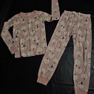 Hanna Andersson Girls Pink Ballerina Long John Pajamas 120 6 7